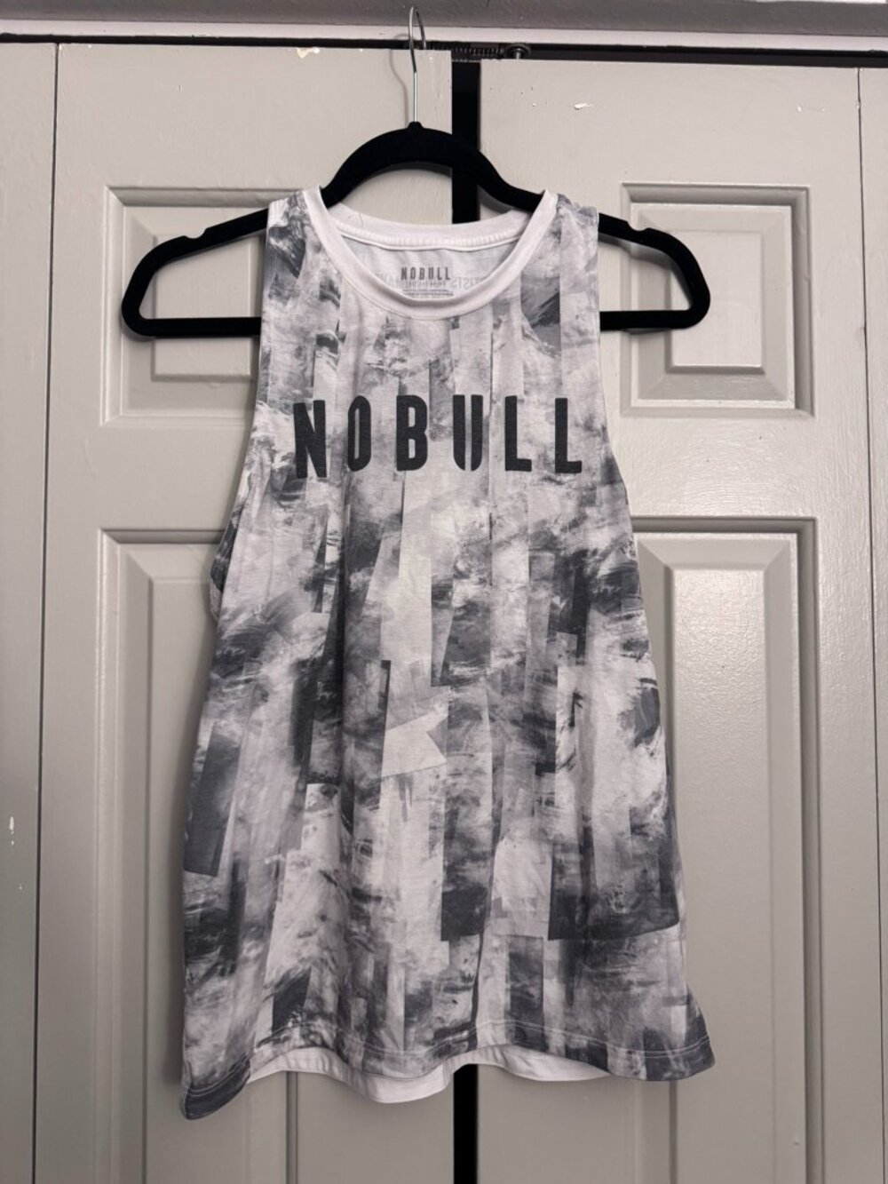NOBULL Gray Abstract Print Muscle Tank | Size Medium | Workout Top